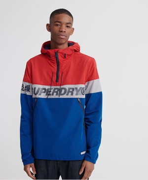 Superdry Ryley Overhead Férfi Kabát Piros | VKXCR3184